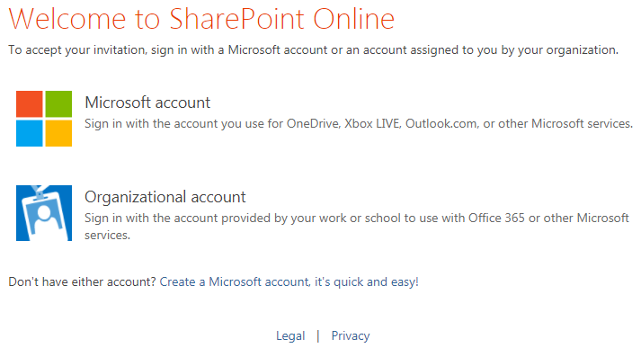 Microsoft account required
